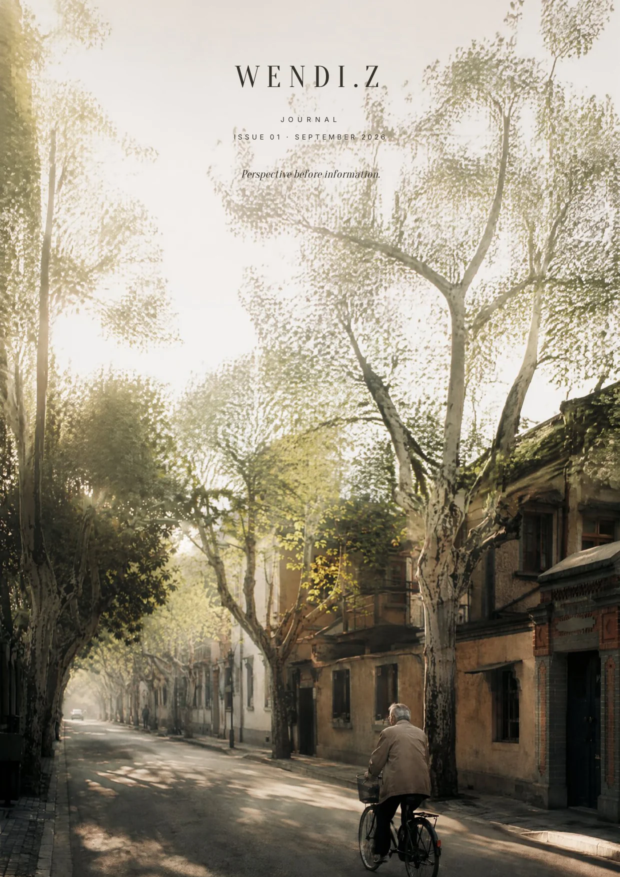 Wendi.Z Journal Issue 01 · September 2026 · 第 1 页